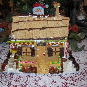 Each year our culinary students make gingerbread houses to take home.