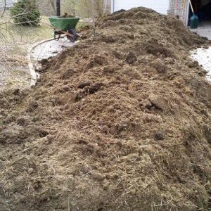 Probably not the best fill material, buy my friend had all the manure I could use and it was free!