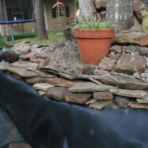 placing the rocks
