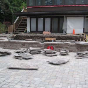 Flag stones before assembly