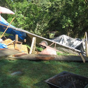 A Big thunderstorm brought My tarp down