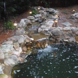 Backyard Creek And Pond From Deck (Foamy) Larger