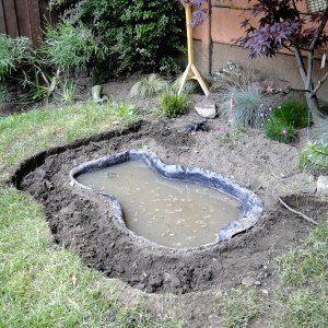 Digging out a border