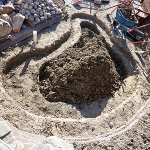 Digging, bird's eye view