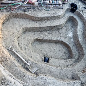 Ready for underlayment. A view of the pond.