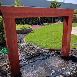 Rain curtain pond.
