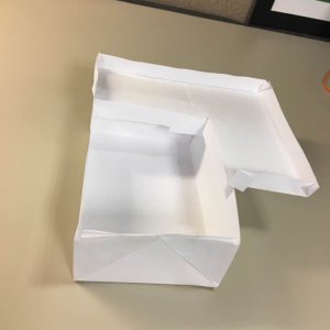 Folded paper of pond liner