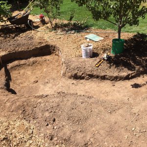 Lower pond excavation