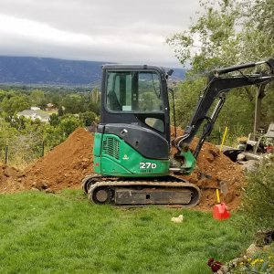 Rented a mini excavator