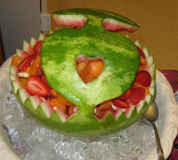 As a fun activity for first year culinary students, I teach basic knife skills by having students carve decorative fruit baskets.