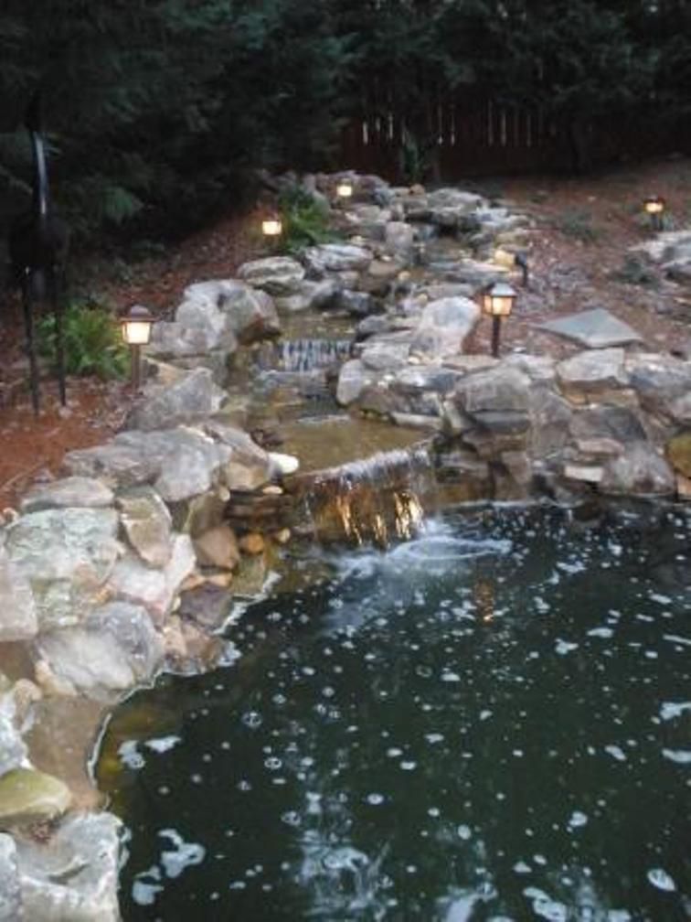 Backyard Creek And Pond From Deck (Foamy) Larger