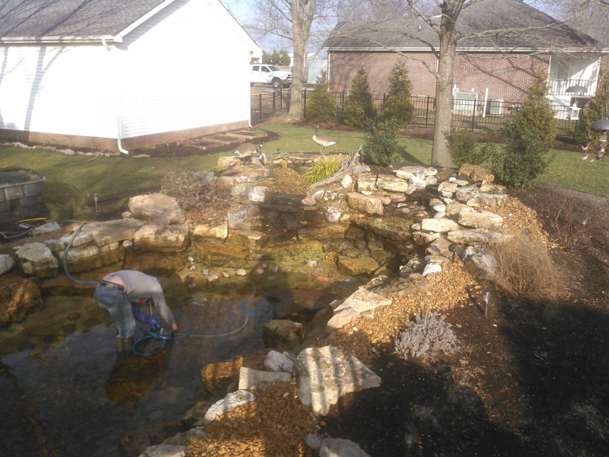 Bog addition and cleanout on Kentucky pond