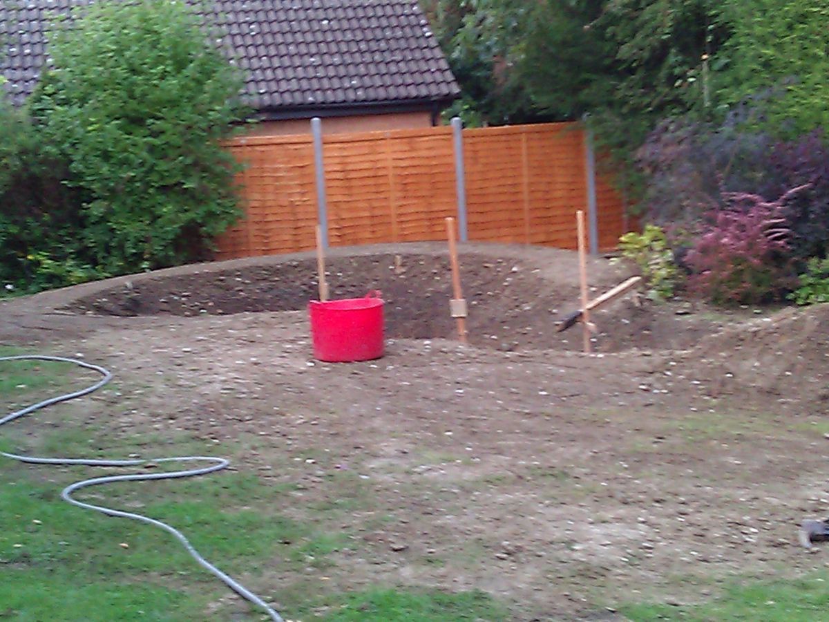 Day 4 Looking like a pond now instead of a hole