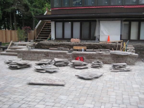 Flag stones before assembly