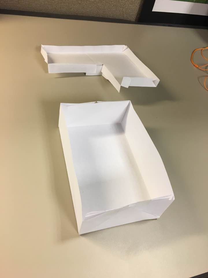 Folded paper of pond liner