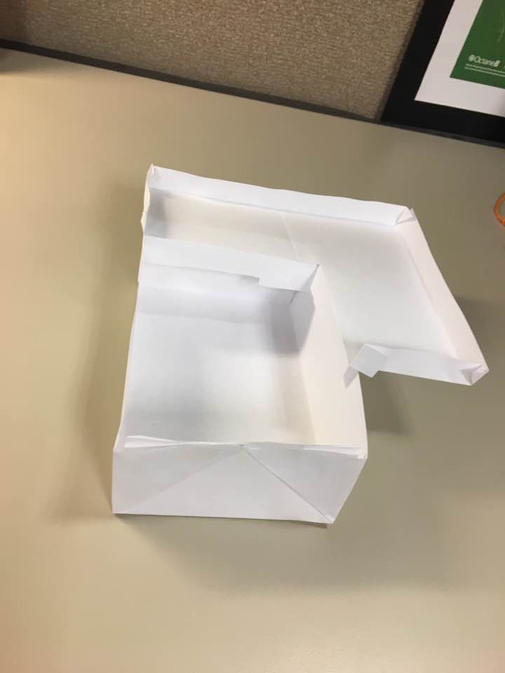Folded paper of pond liner