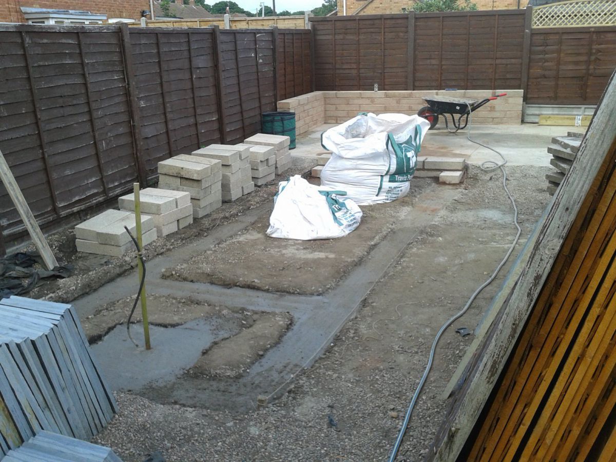Footings poured