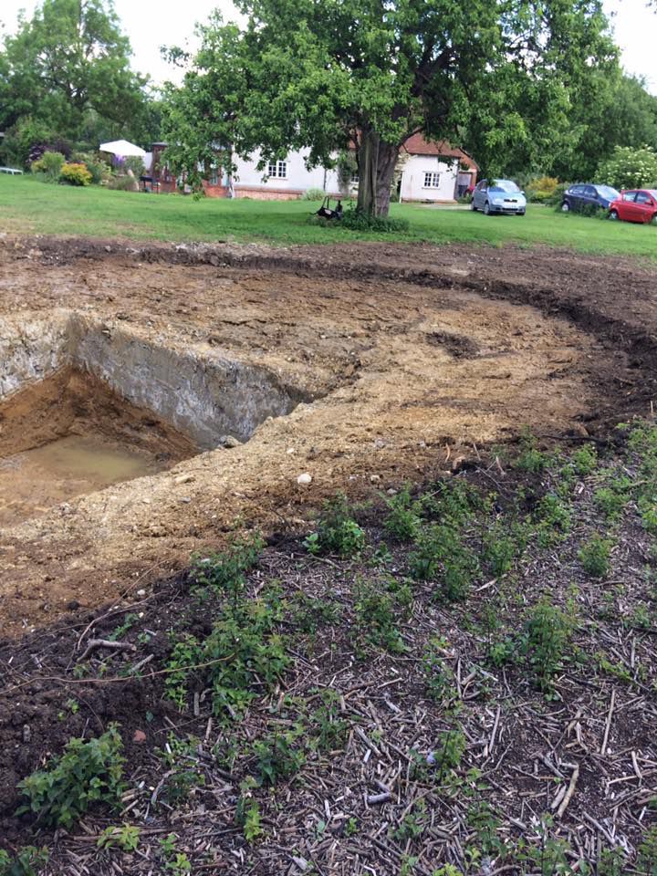 one end of the pond - the 'shallow' end.