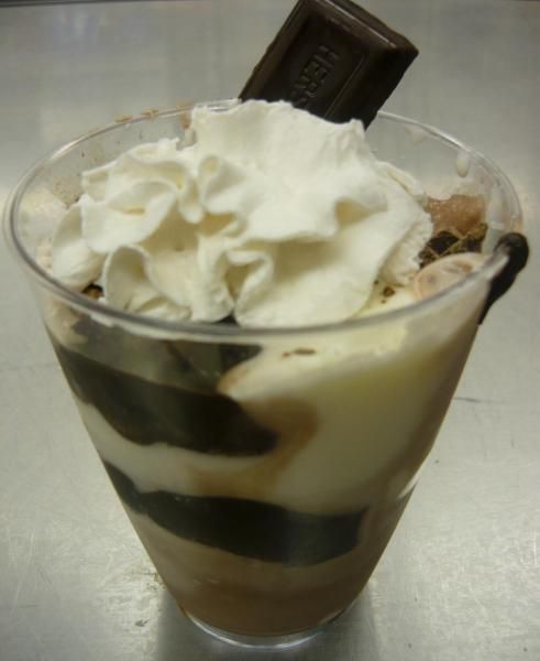 Our chocolate milkshake parfaits were always a hit with teachers and students.