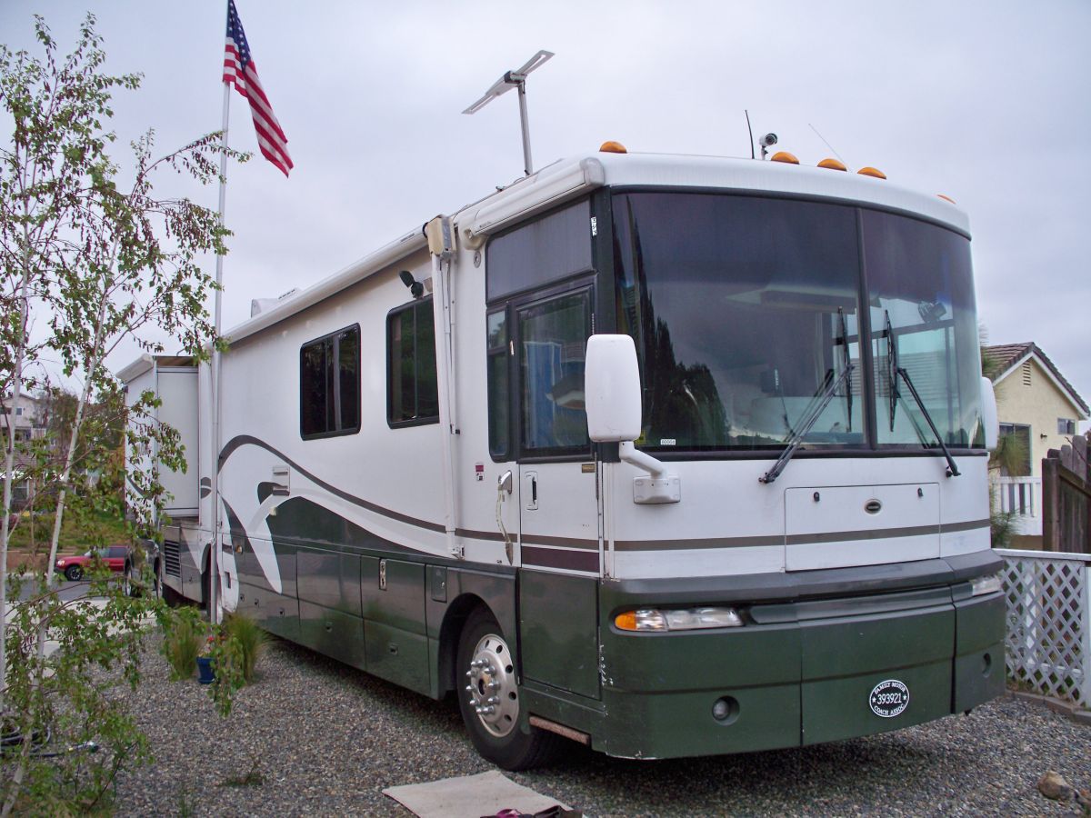 Parked our motor home on site during project