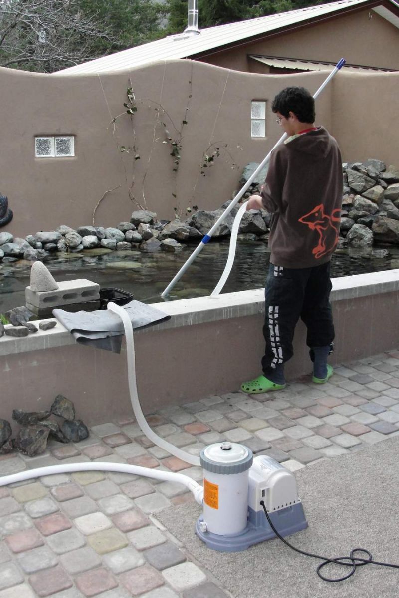 Pond Vac In Use