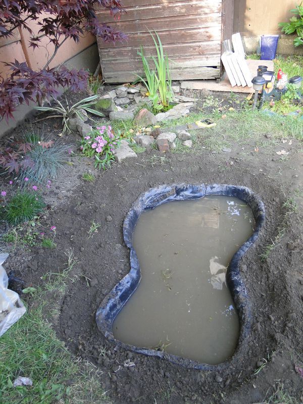 Preformed Pond in place