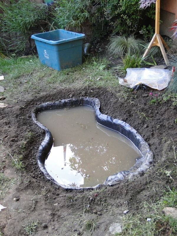 Preformed Pond in place