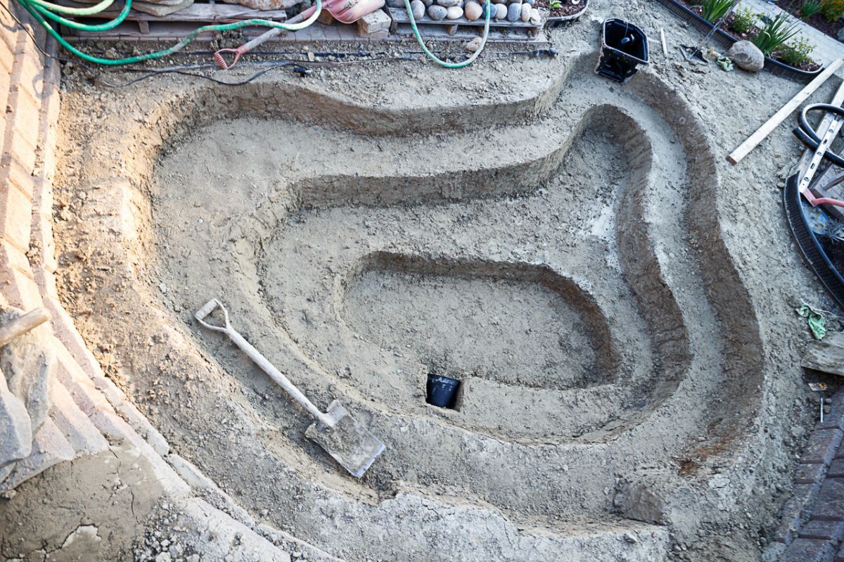 Ready for underlayment. A view of the pond.