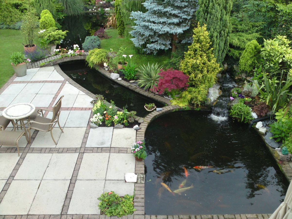 the hole pond taken from the top of the house