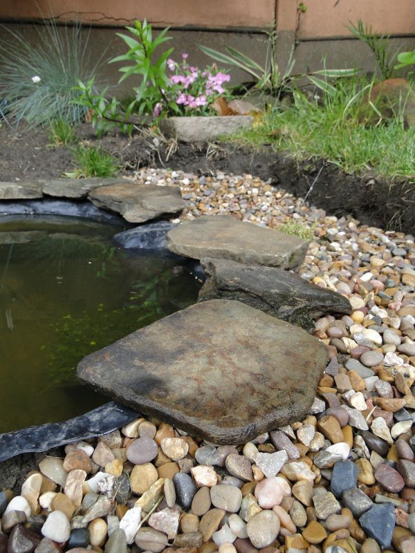 Wildlife Pond edging begins